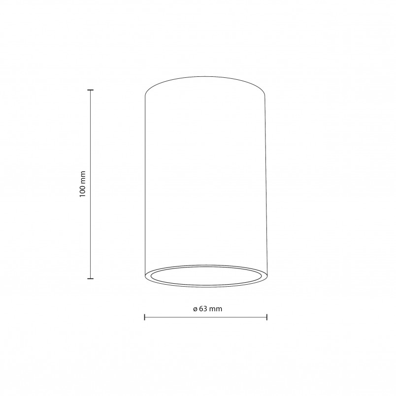 Lampa spot tuba Flare biała TK Lighting | Downlight do łazni