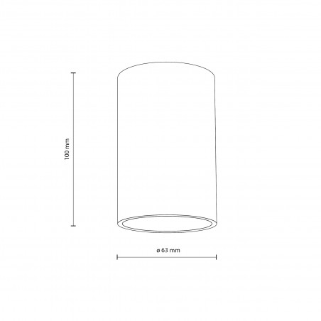 Lampa spot tuba Flare biała TK Lighting | Downlight do łazni