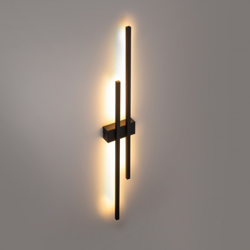Kinkiet podwójny LED czarny TK Lighting | Nowoczesne oświetlenie