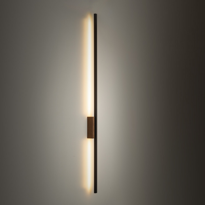 Kinkiet LED Flash czarny/orzech TK Lighting | Nowoczesne oświetlenie