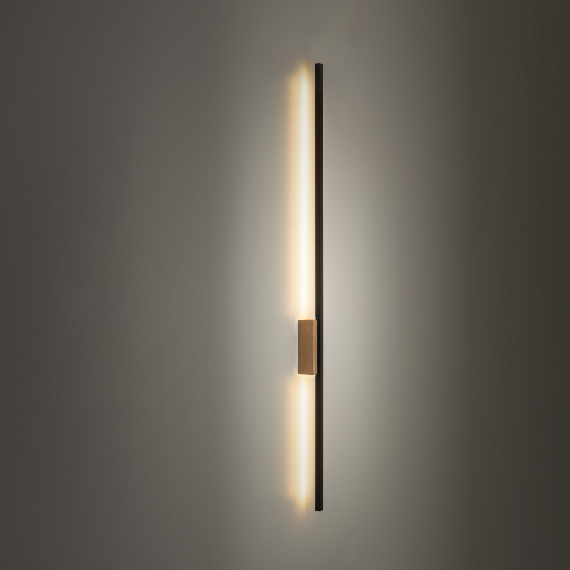 Kinkiet Flash LED czarny/sosna TK Lighting - Nowoczesne oświetlenie