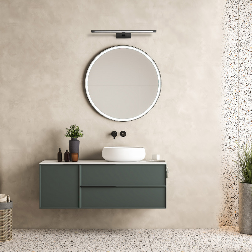 Kinkiet łazienkowy LED czarny TK Lighting | Nad lustro | 62cm