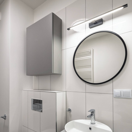 Kinkiet łazienkowy LED czarny TK Lighting | Nad lustro | 62cm