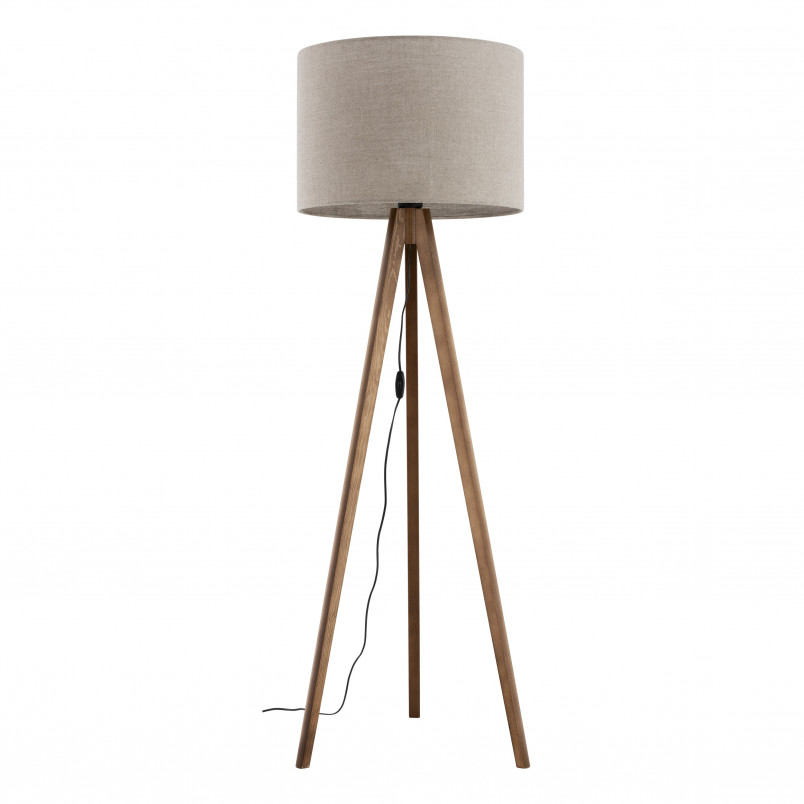 Lampa podłogowa Grand II TK Lighting | Juta, Orzech | Skandynawska