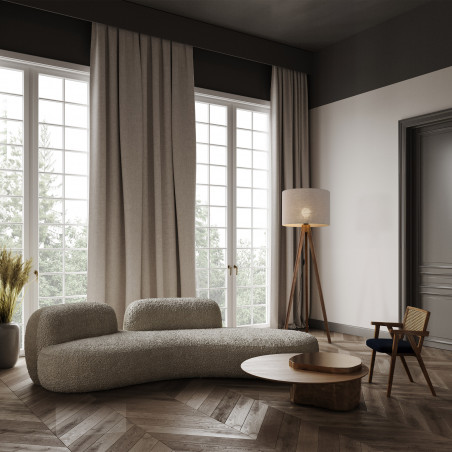 Lampa podłogowa Grand II TK Lighting | Juta, Orzech | Skandynawska