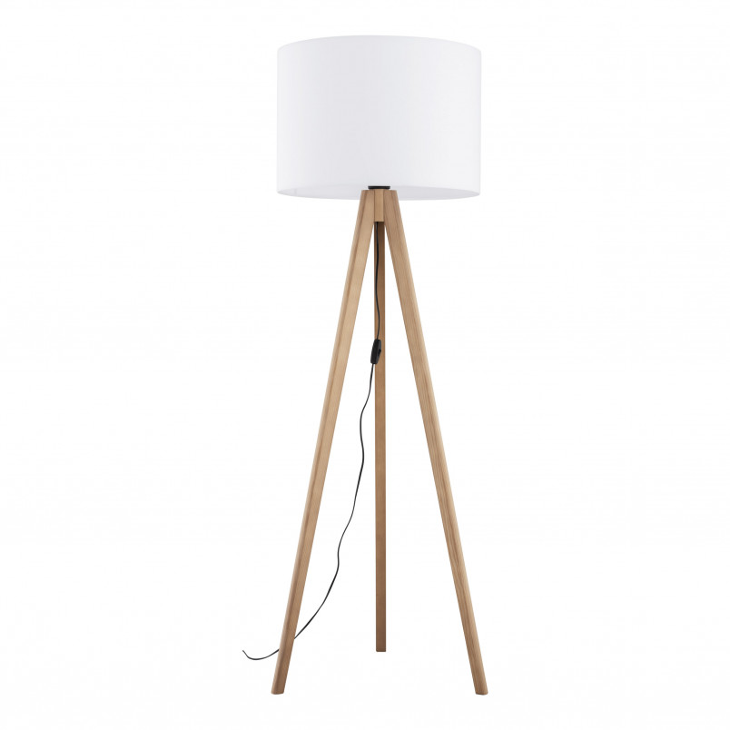 Lampa podłogowa Grand | Biały trójnóg z abażurem | TK Lighting
