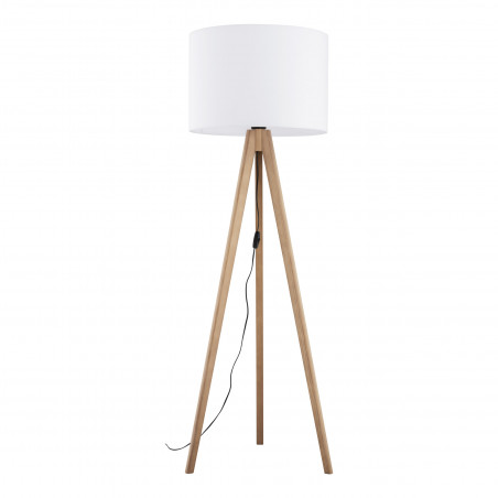 Lampa podłogowa Grand | Biały trójnóg z abażurem | TK Lighting