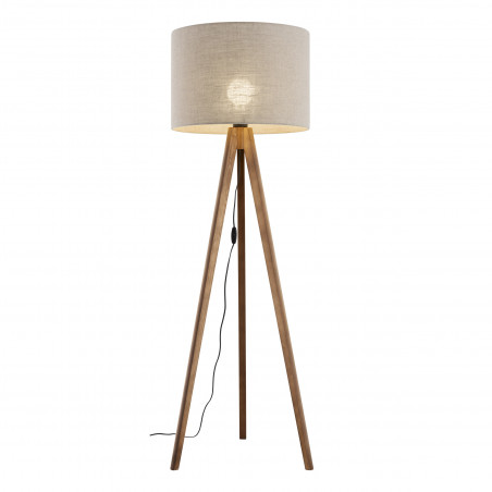 Lampa podłogowa Grand II TK Lighting | Juta, Orzech | Skandynawska