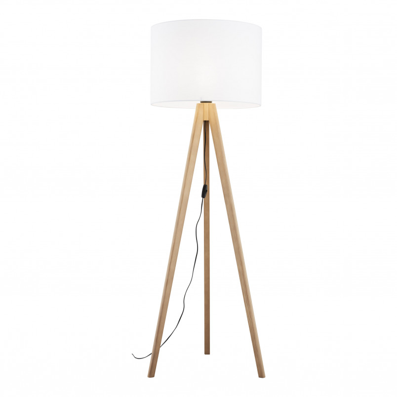 Lampa podłogowa Grand | Biały trójnóg z abażurem | TK Lighting