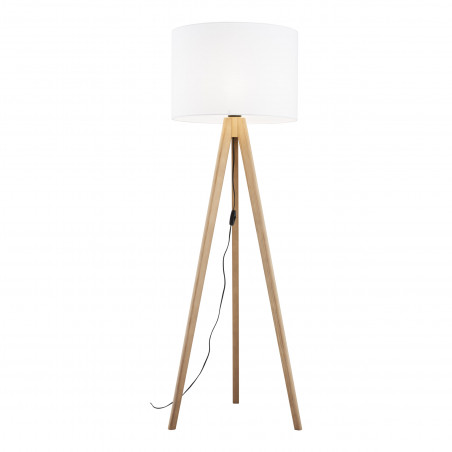 Lampa podłogowa Grand | Biały trójnóg z abażurem | TK Lighting