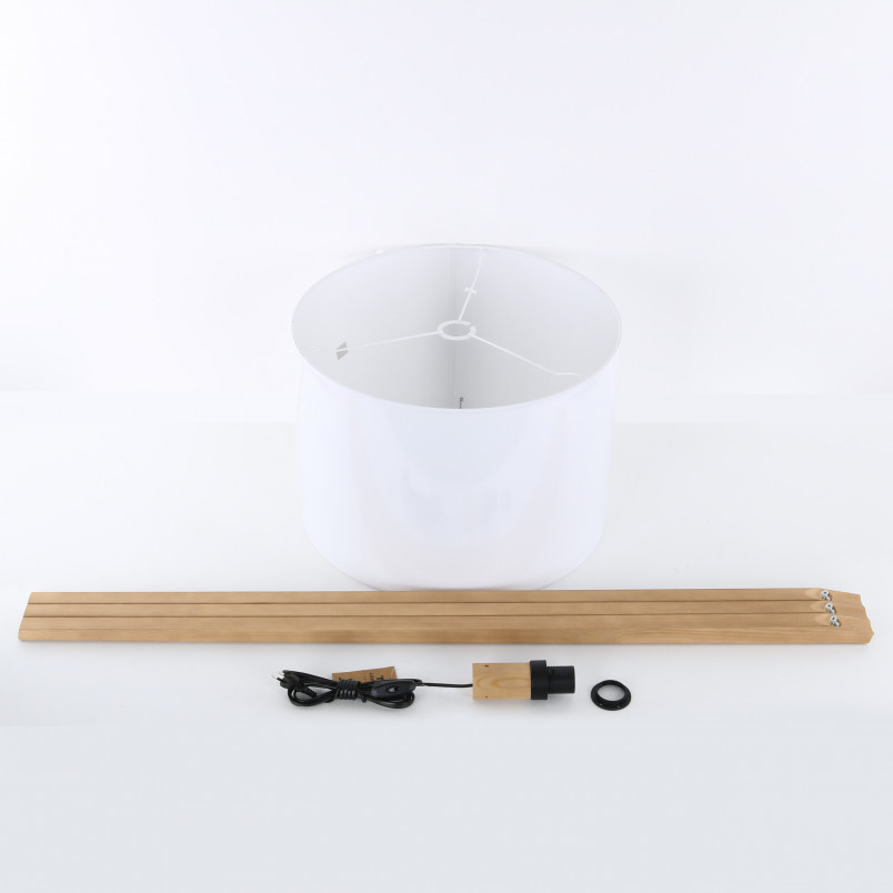 Lampa podłogowa Grand | Biały trójnóg z abażurem | TK Lighting