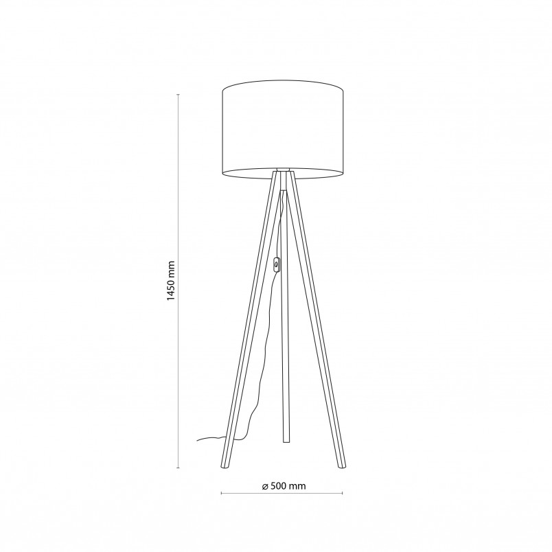 Lampa podłogowa Grand TK Lighting | Juta, Sosna, Skandynawska