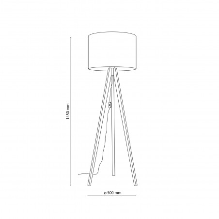 Lampa podłogowa Grand TK Lighting | Juta, Sosna, Skandynawska