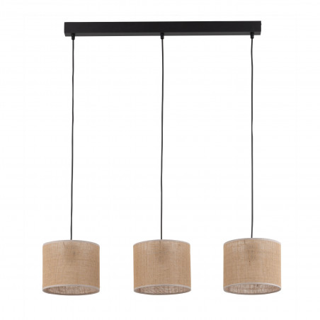 Lampa boho wisząca Juta | 3 punkty, brąz | TK Lighting