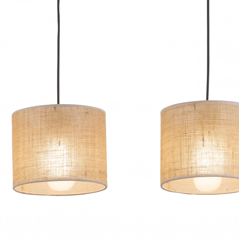 Lampa boho wisząca Juta | 3 punkty, brąz | TK Lighting