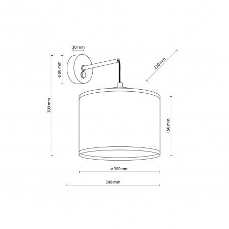Kinkiet wiszący Juta brązowy TK Lighting | Rustykalny design