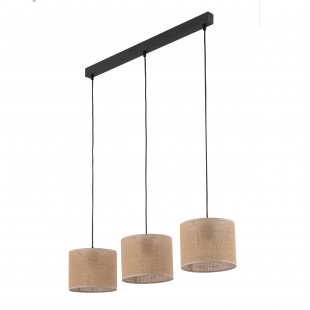 Lampa boho wisząca Juta | 3 punkty, brąz | TK Lighting