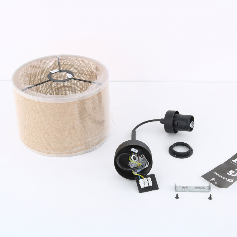 Kinkiet wiszący Juta brązowy TK Lighting | Rustykalny design