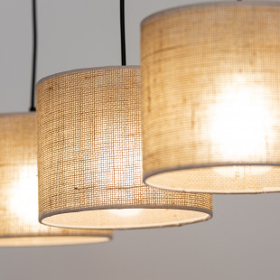 Lampa boho wisząca Juta | 3 punkty, brąz | TK Lighting