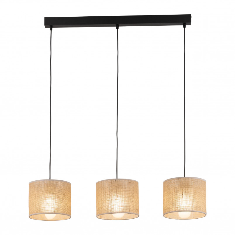 Lampa boho wisząca Juta | 3 punkty, brąz | TK Lighting