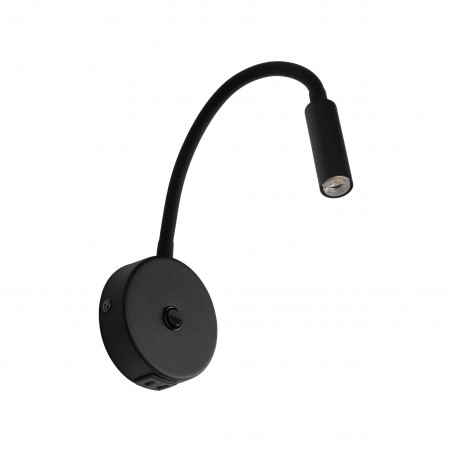 Kinkiet Lagos czarny z USB | TK Lighting - Nowoczesne oświetlenie