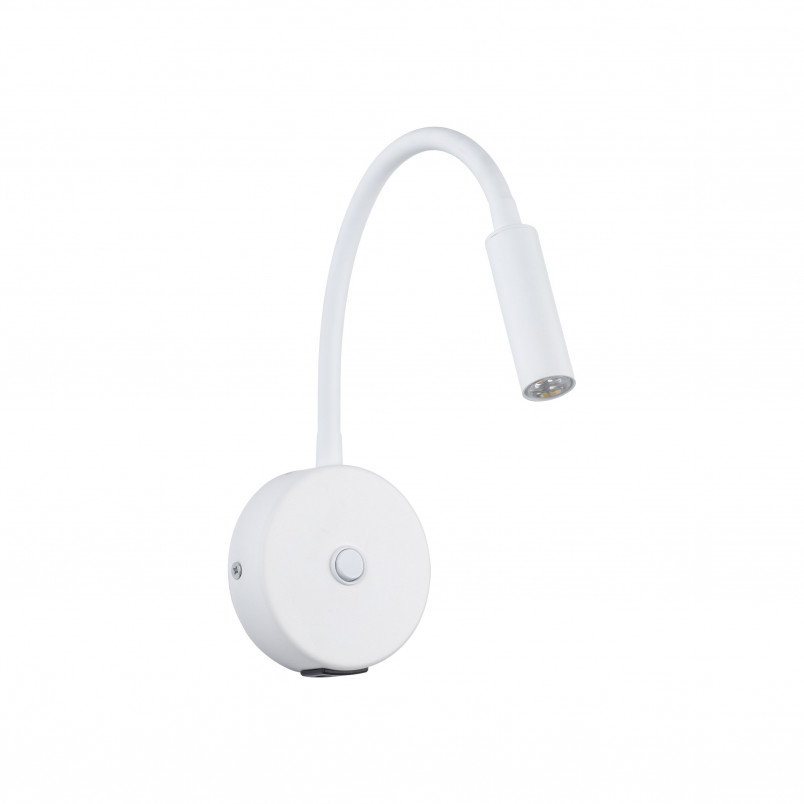Kinkiet z włącznikiem i USB Lagos biały | TK Lighting