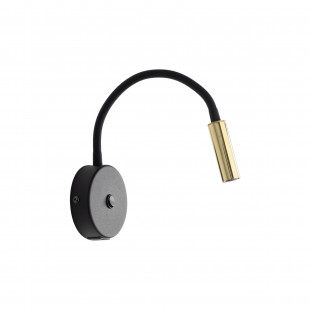Kinkiet Lagos czarno-złoty z USB | TK Lighting