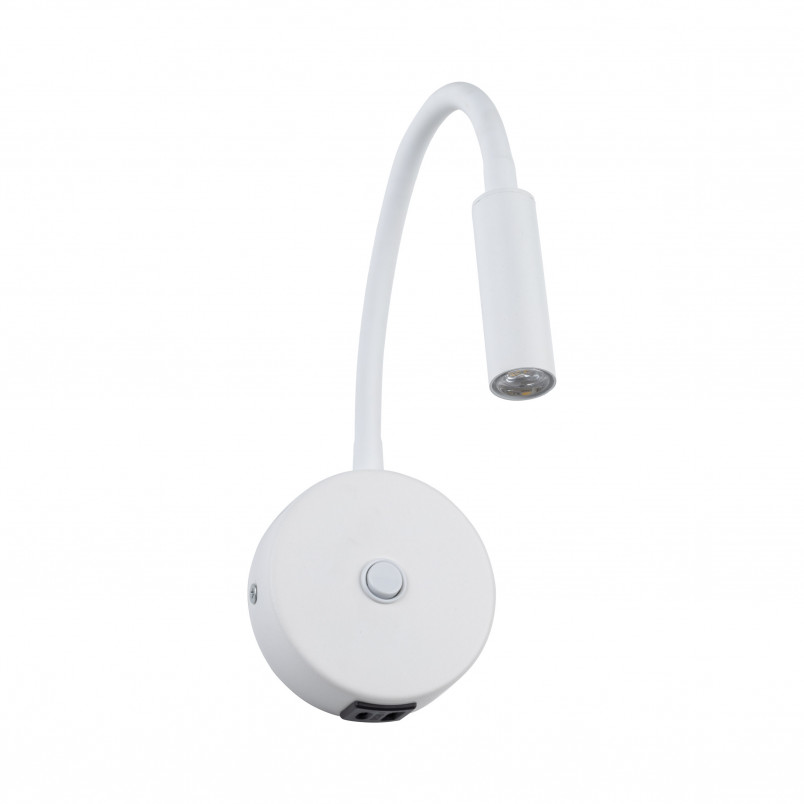 Kinkiet z włącznikiem i USB Lagos biały | TK Lighting