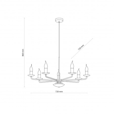 Żyrandol świecznikowy Limal VII | TK Lighting - 645 PLN
