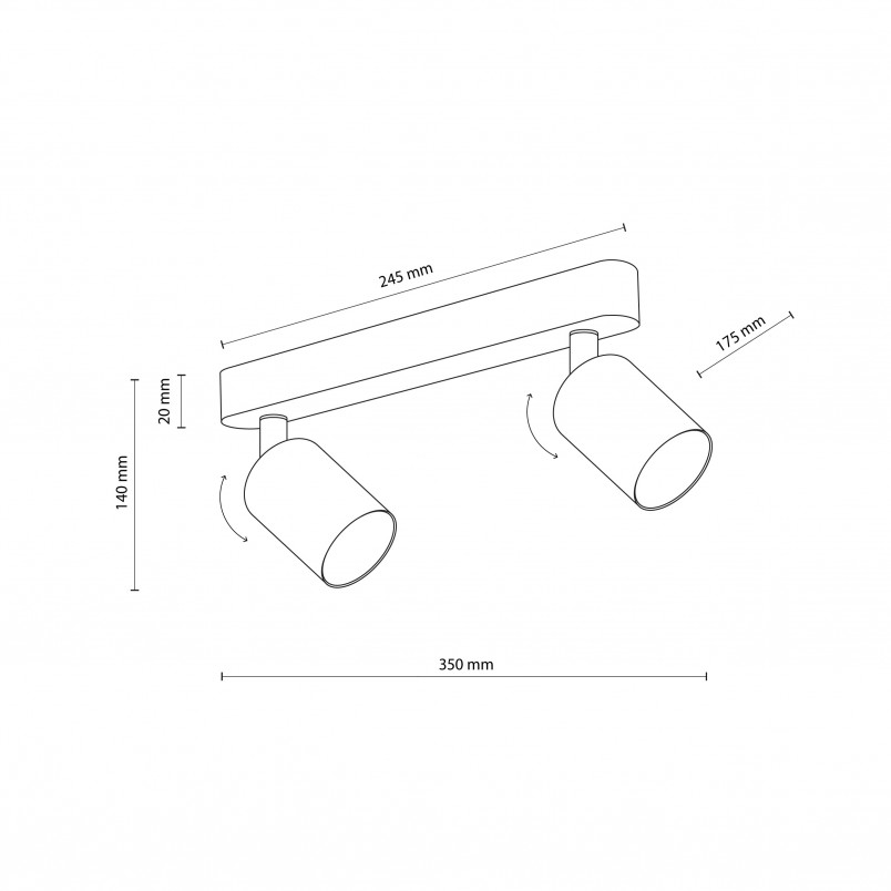 Reflektor sufitowy Livia beżowy TK Lighting | 2 punkty