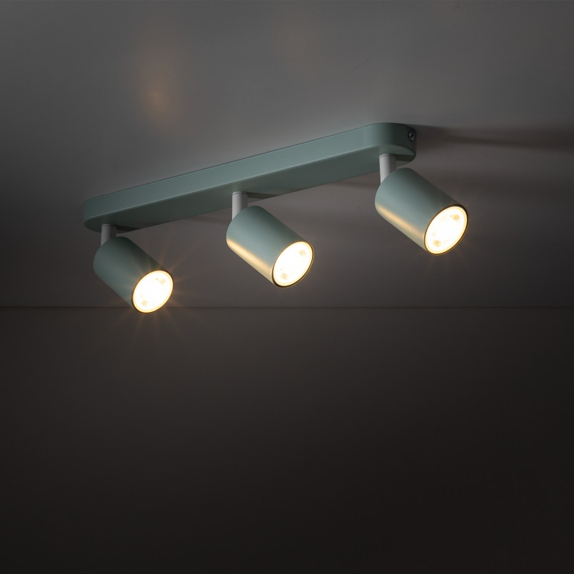Reflektor sufitowy potrójny Livia - TK Lighting | Zielony