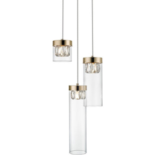 Lampa wisząca szklana glamour GEM III przeźroczysty/złoty marki ZumaLine