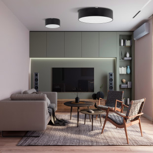 Plafon do łazienki Livo 50cm czarny TK Lighting | IP54