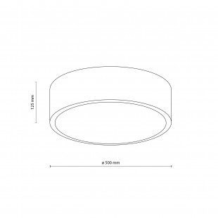 Plafon do łazienki Livo 50cm czarny TK Lighting | IP54