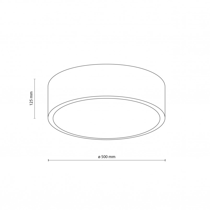Plafon do łazienki Livo 50cm czarny TK Lighting | IP54