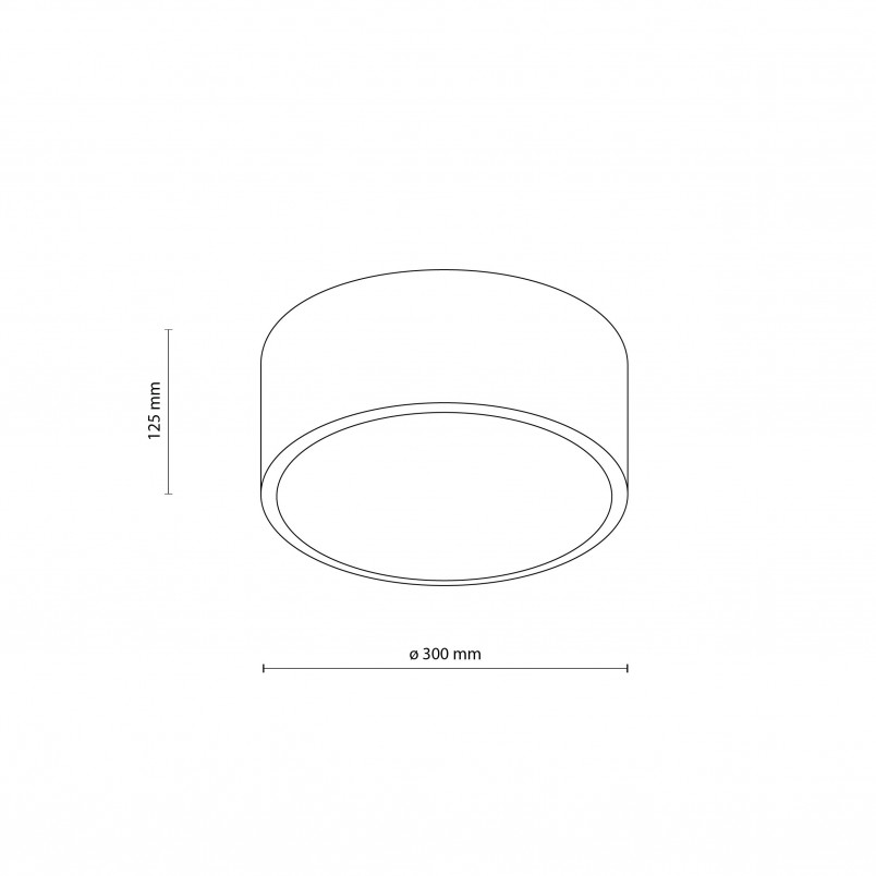 Plafon łazienkowy Livo 30cm czarny TK Lighting | IP54