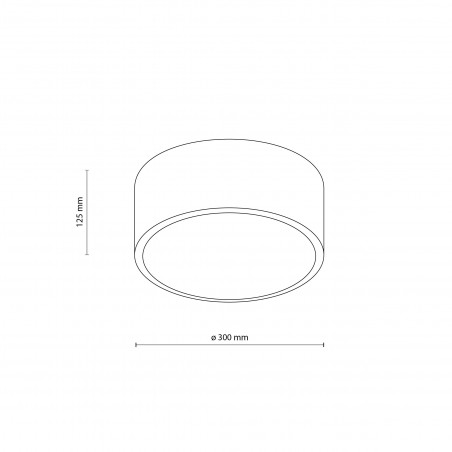 Plafon łazienkowy Livo 30cm czarny TK Lighting | IP54