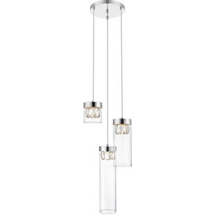 Lampa wisząca szklana glamour GEM III przeźroczysty/srebrny marki ZumaLine