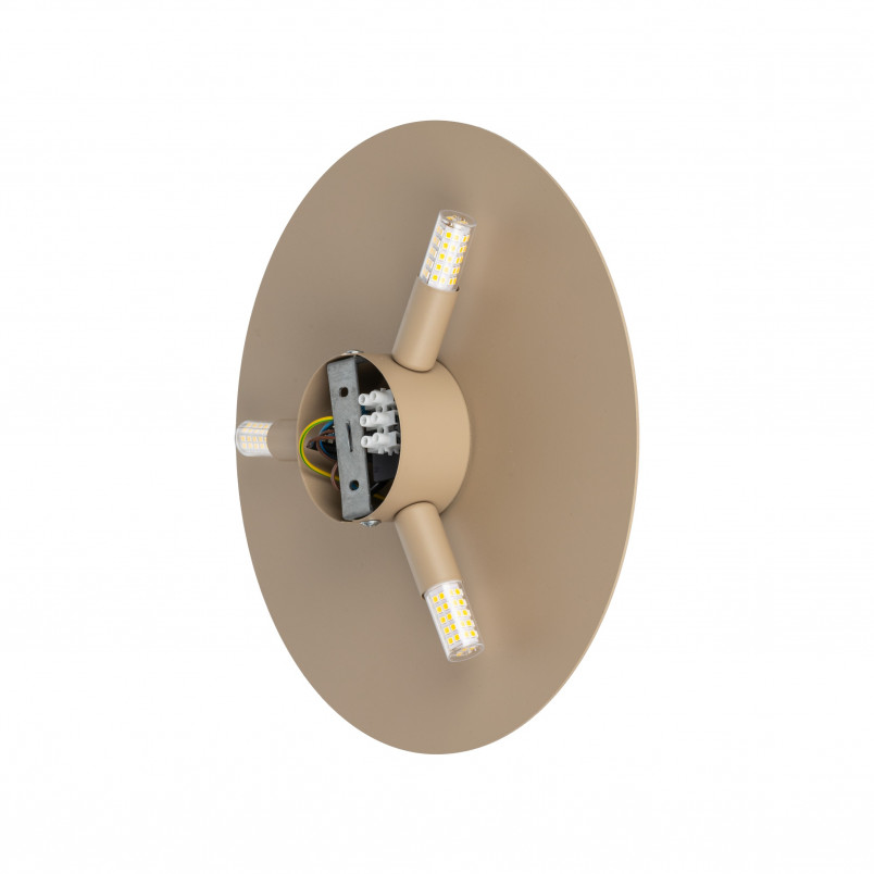 Kinkiet Luna Sabia beżowy TK Lighting | Okrągły, Metalowy