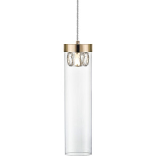 Lampa wisząca szklana tuba glamour GEM 11 przeźroczysty/złoty marki ZumaLine