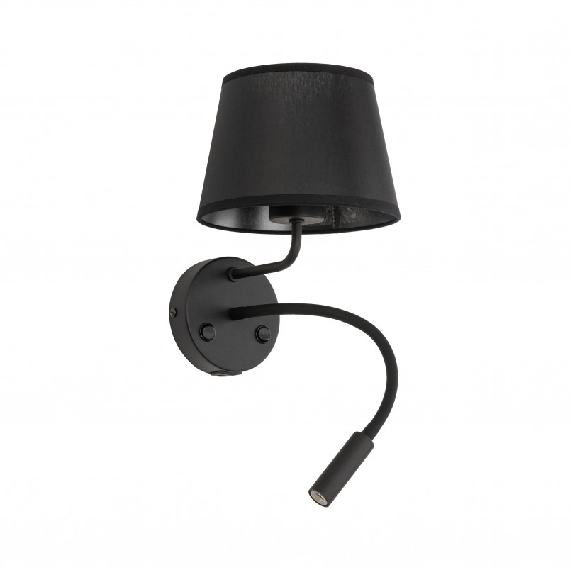 Kinkiet Maja czarny TK Lighting | Lampka do czytania + USB