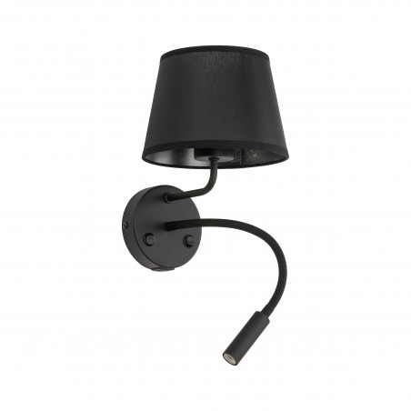 Kinkiet Maja czarny TK Lighting | Lampka do czytania + USB