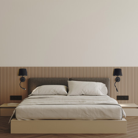 Kinkiet Maja czarny TK Lighting | Lampka do czytania + USB