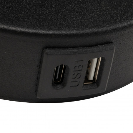 Kinkiet Maja czarny TK Lighting | Lampka do czytania + USB