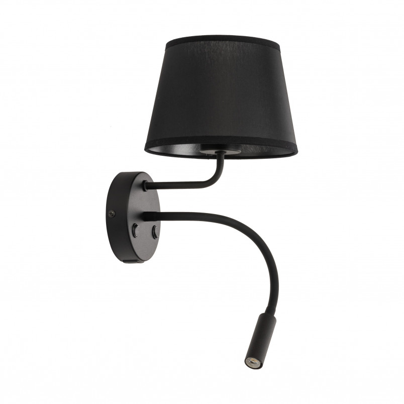 Kinkiet Maja czarny TK Lighting | Lampka do czytania + USB