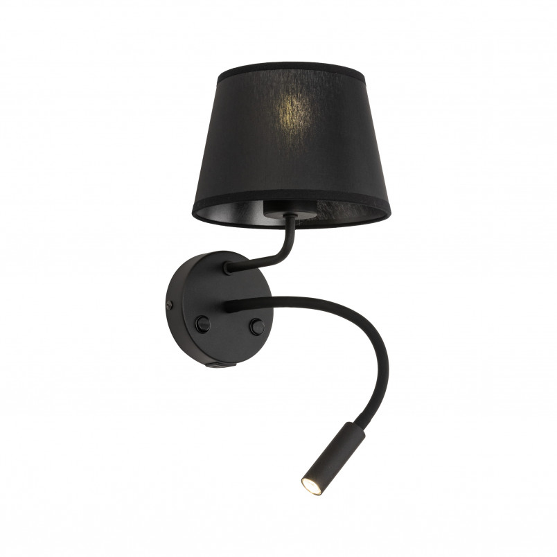Kinkiet Maja czarny TK Lighting | Lampka do czytania + USB