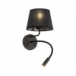 Kinkiet Maja czarny TK Lighting | Lampka do czytania + USB