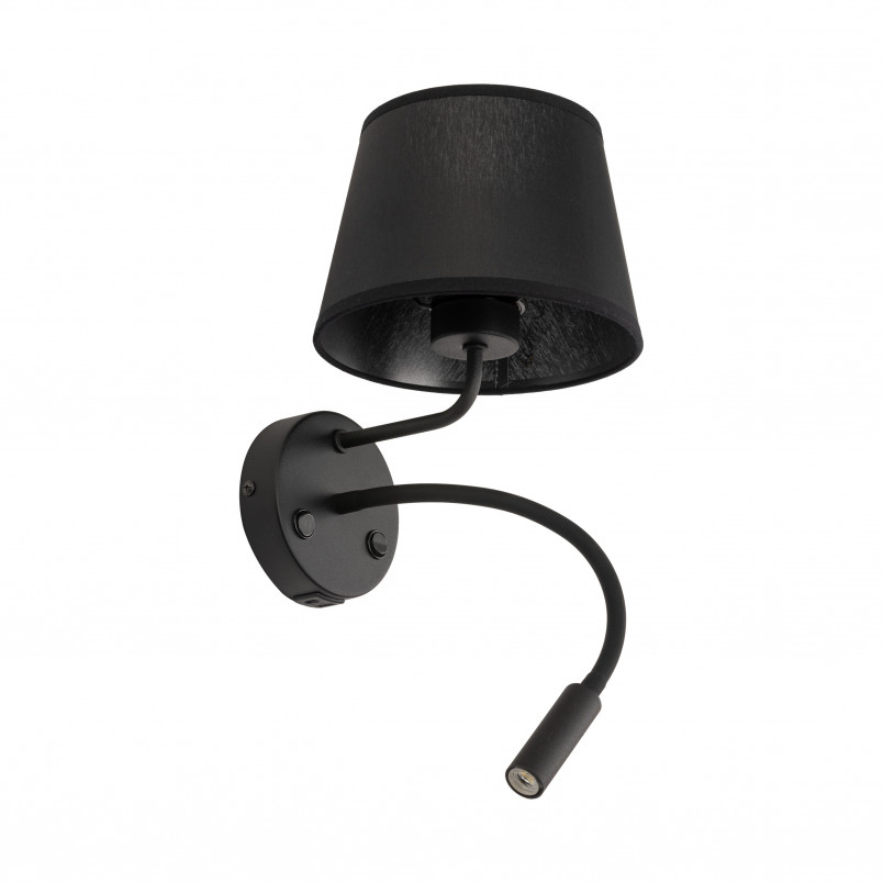 Kinkiet Maja czarny TK Lighting | Lampka do czytania + USB