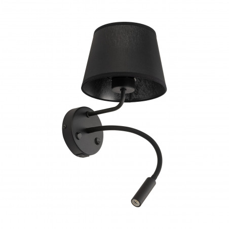 Kinkiet Maja czarny TK Lighting | Lampka do czytania + USB