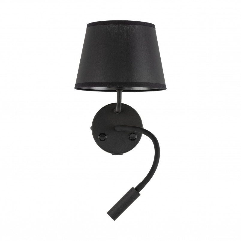 Kinkiet Maja czarny TK Lighting | Lampka do czytania + USB